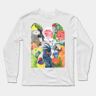 All my parrot watercolor Long Sleeve T-Shirt